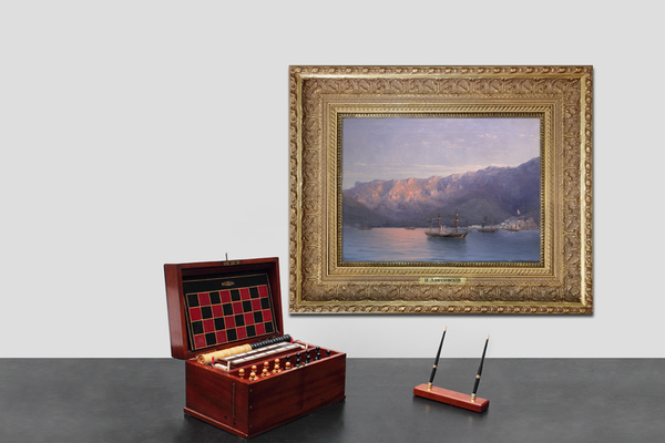 Айвазовский Иван Константинович. Ялтинский залив (Морской пейзаж с кораблями, Корабли на рейде у гористого побережья)